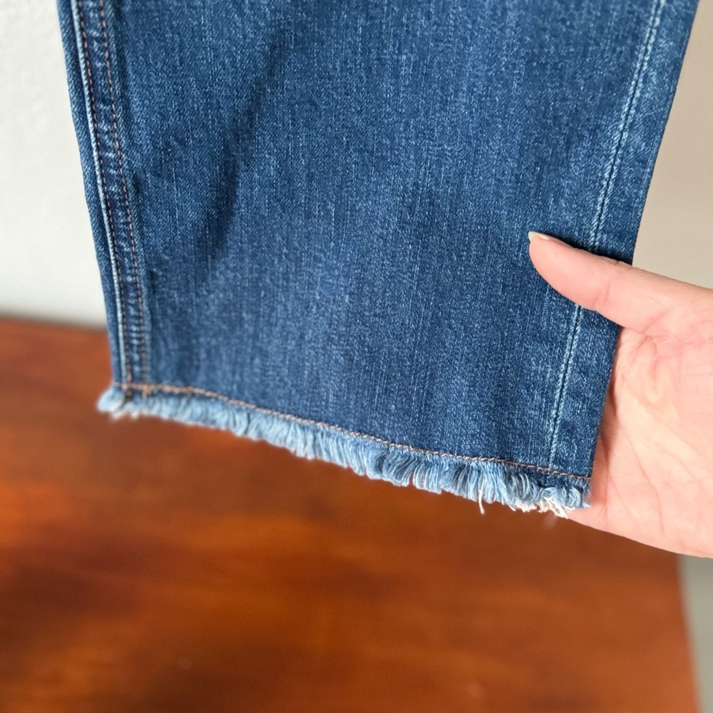 Kate Spade Broome St Ditsy Floral Embroidered Raw Hi Rise Cropped Jeans Sz 29 - Picture 5 of 16